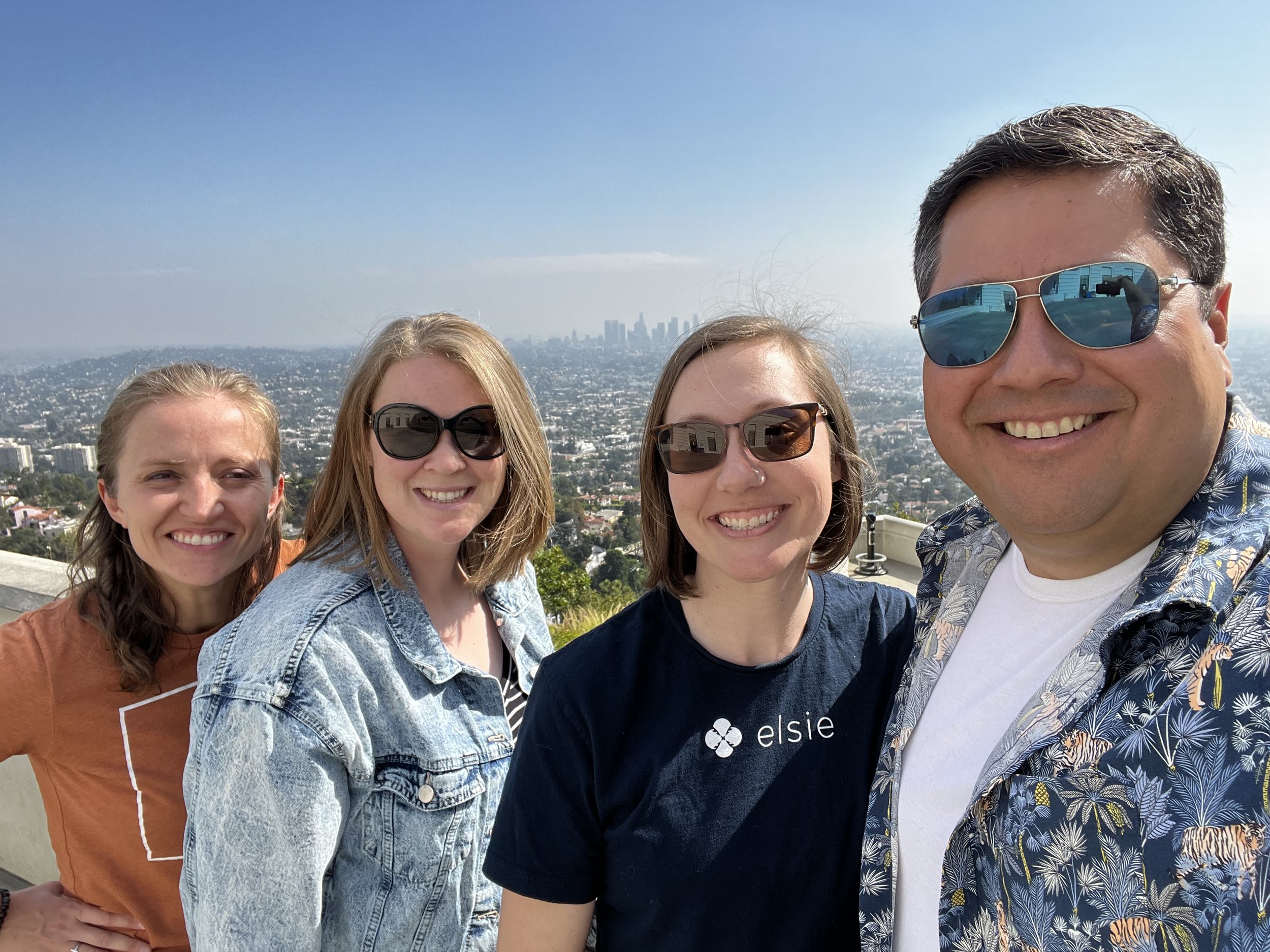 Me (Amber), Katherine, Jo and David at our first company trip